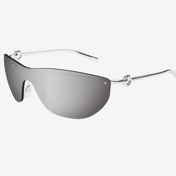 NEW GUCCI SUNGLASSES, SILVER SHIED EYEWEAR GUCCI GG1700S 002 - Picture 1 of 3